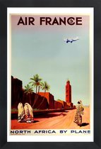 JUNIQE - Poster in houten lijst Vintage Afrika Air France -40x60