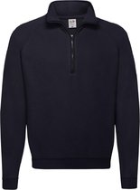 Fruit Of The Loom Heren Ritssluiting Nek Sweatshirt Top (Donker Marine)