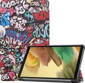 Samsung Galaxy Tab A7 Lite 2021 Hoes Luxe Hoesje Book Case Cover - Graffiti