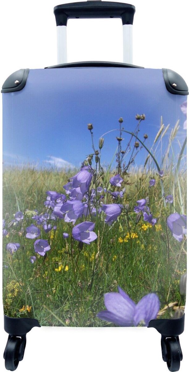 Valise - Campanules dans un champ de fleurs sauvages et d'herbes - 35x55x20  cm -... | bol.com