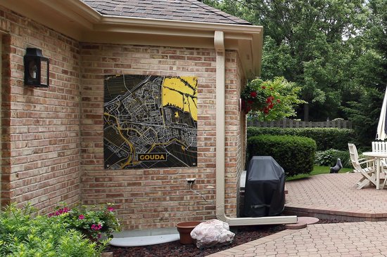 Nappe de jardin Plan d'étage - Gouda - Or - Zwart - 100x100 cm