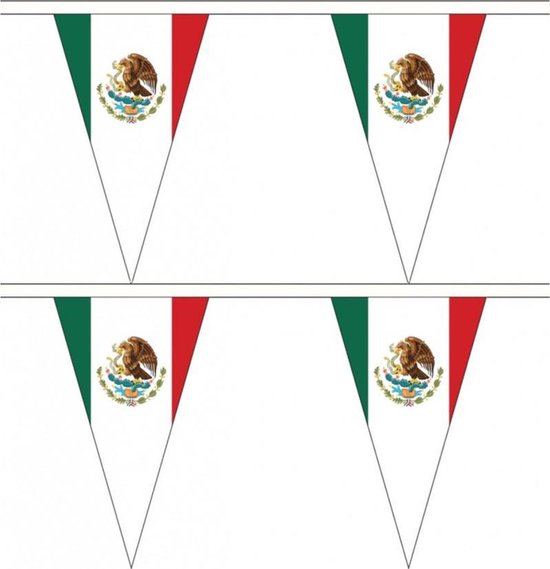 stel je voor meer en meer Doorlaatbaarheid 2x stuks mexico landen punt vlaggetjes 5 meter - slinger / vlaggenlijn -  landen... | bol.com