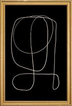 JUNIQE - Poster met houten lijst Illuminate II -20x30 /Grijs & Ivoor