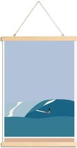 JUNIQE - Posterhanger Fornøjelse Surf No. 03 -30x45 /Kleurrijk