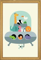 JUNIQE - Poster met houten lijst Expedition -40x60 /Kleurrijk
