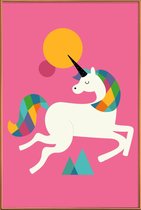 JUNIQE - Poster met kunststof lijst To Be A Unicorn -40x60 /Kleurrijk