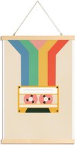 JUNIQE - Posterhanger Retro Tape -20x30 /Kleurrijk