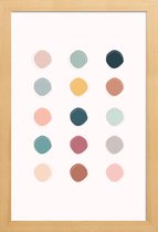 JUNIQE - Poster in houten lijst Colour Palette -30x45 /Kleurrijk