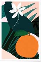 JUNIQE - Poster Orange -13x18 /Groen & Oranje