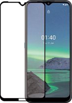 Azuri tempered glass - Zwart frame - Nokia 1.4