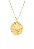 Elli Dames Halsketting Dames Globe hanger Globe munt reizen Blogger Trend in 925 Sterling zilver Gold Plated