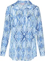 Cassis - Female - Blouse met ikatprint  - Blauw