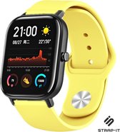 Siliconen Smartwatch bandje - Geschikt voor  Xiaomi Amazfit GTS sport band - geel - Strap-it Horlogeband / Polsband / Armband