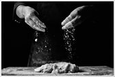 JUNIQE - Poster met kunststof lijst The Knead to Bake by Abamjiwa