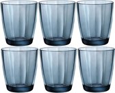 12x Pièces gobelet verres à eau / verres à jus bleu 300 ml - Verres / verres à boire