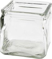 Vierkant glas. H: 10 cm. afm 10x10 cm - 12 st