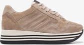 VIA VAI Mila Bow Sneakers - Suede - Beige - Maat 42