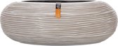 Capi Europe - Schaal rond Rib Anthracite & Ivory - 33x11 - Ivoor - Opening Ø21.1 - Bloempot voor binnen - 5 jaar garantie - BOFI041
