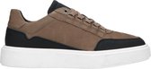 Sacha - Heren - Khaki leren sneakers - Maat 40