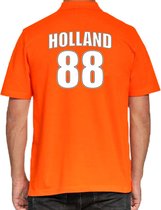 Oranje supporter poloshirt met rugnummer 88 - Holland / Nederland fan shirt voor heren M