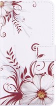 Apple iPhone 8 Plus Hoesje - Mobigear - Design Serie - Kunstlederen Bookcase - Flowers - Hoesje Geschikt Voor Apple iPhone 8 Plus