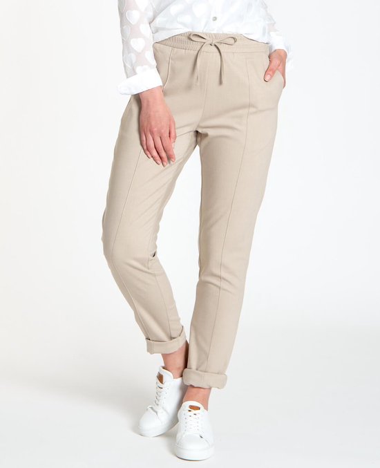 Beige Broek/Pantalon van Je m'appelle - Dames - Maat XL - 3 maten  beschikbaar | bol.com