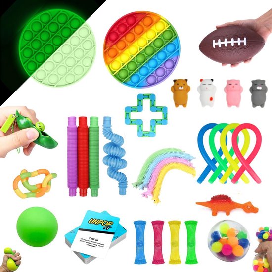 ZTWK© - Fidget toys pakket - 30 stuks - Mesh and Marble - Tangle fidget - ZTWK©