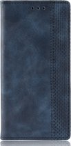 Motorola One Hyper Hoesje - Mobigear - Sensation Serie - Kunstlederen Bookcase - Blauw - Hoesje Geschikt Voor Motorola One Hyper