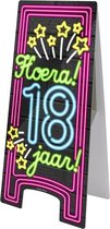 Paper Dreams Attentiebord Neon 18 Jaar 58 X 28 Cm Karton Zwart
