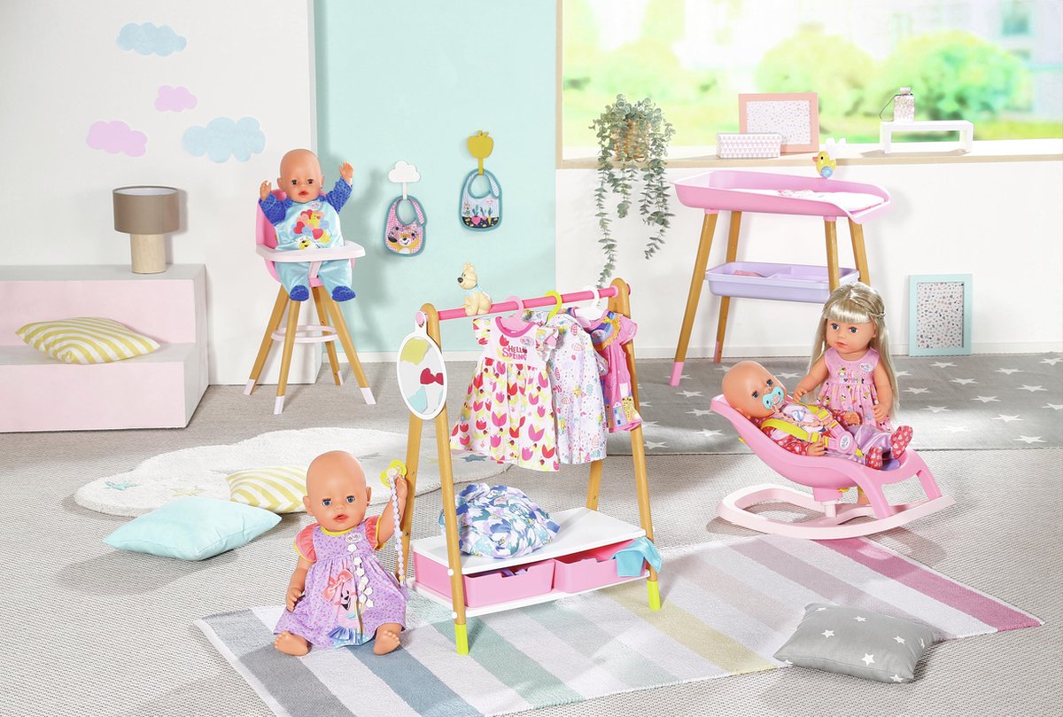 BABY born - Kledingrek - Poppenkleertjes - Incl kledinghangers — afbeelding 10
