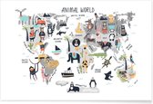 JUNIQE - Poster Animal Kingdom -40x60 /Kleurrijk