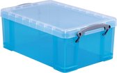 Really Useful Box 9 liter transparant helblauw