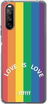 6F hoesje - geschikt voor Sony Xperia 10 III -  Transparant TPU Case - #LGBT - Love Is Love #ffffff