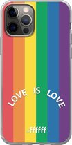 6F hoesje - geschikt voor iPhone 12 Pro - Transparant TPU Case - #LGBT - Love Is Love #ffffff