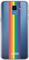 6F hoesje - geschikt voor Samsung Galaxy J6 (2018) -  Transparant TPU Case - #LGBT - Vertical #ffffff