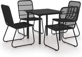 Medina 5-delige Tuinset poly rattan en glas