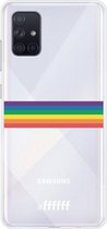 6F hoesje - geschikt voor Samsung Galaxy A71 -  Transparant TPU Case - #LGBT - Horizontal #ffffff