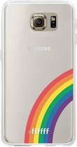 6F hoesje - geschikt voor Samsung Galaxy S6 -  Transparant TPU Case - #LGBT - Rainbow #ffffff