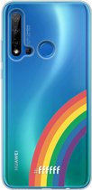 6F hoesje - geschikt voor Huawei P20 Lite (2019) -  Transparant TPU Case - #LGBT - Rainbow #ffffff