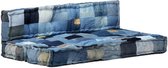 Medina 2-delige Bankkussenset pallet denim patchwork blauw