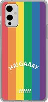 6F hoesje - geschikt voor OnePlus 9 -  Transparant TPU Case - #LGBT - Ha! Gaaay #ffffff