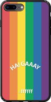 6F hoesje - geschikt voor iPhone 8 Plus -  TPU Case - #LGBT - Ha! Gaaay #ffffff