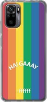 6F hoesje - geschikt voor Xiaomi Redmi Note 10 Pro -  Transparant TPU Case - #LGBT - Ha! Gaaay #ffffff