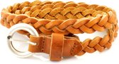 Kidzzbelts Meisjesriem GevlochtenSmalle 2045 - Cognac - 85 cm