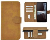 Sony Xperia 10 III Hoesje - Bookcase - Pu Leder Wallet Book Case Bruin Cover