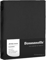 Bonnanotte (topper) Hoeslaken Jersey Elastan Zwart 180/200x200/220