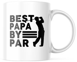 Best Papa By Par Golf Koffiemok - Grappig Cadeau voor Golfende Papa's