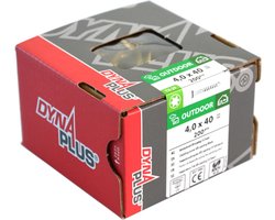 Dynaplus - Gevel- en potdekselschroef - Torx 15 - 4,0 x 60mm - AR-Bronze - Zwarte kop - CK (200 stuks)