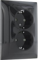 Q-Link S2 contactdoos – 2–voudig – randaarde – antraciet