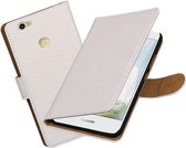 BestCases.nl Wit Krokodil booktype hoesje voor Huawei Nova